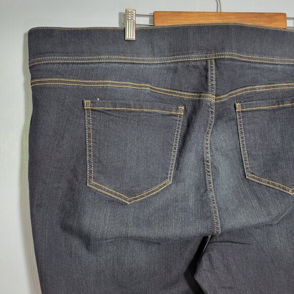 Torrid Lean Jean 4R Size 26 Dark Wash Denim Blue Faded Pull On Skinny Jeans - Picture 9 of 13